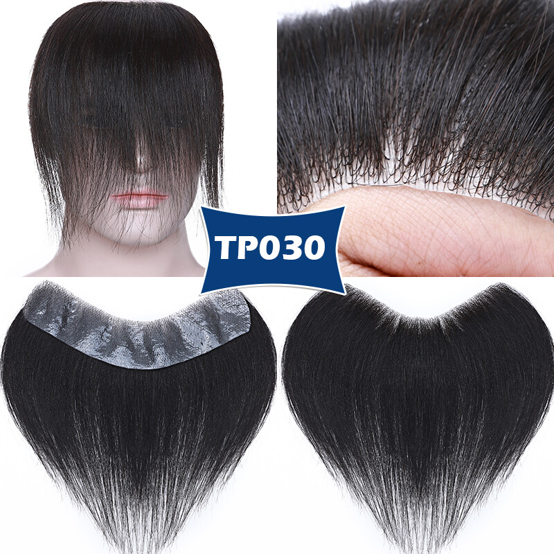 Durable Mens Toupee Human Hair Replacement System Hairpiece Fine Mono Poly Skin