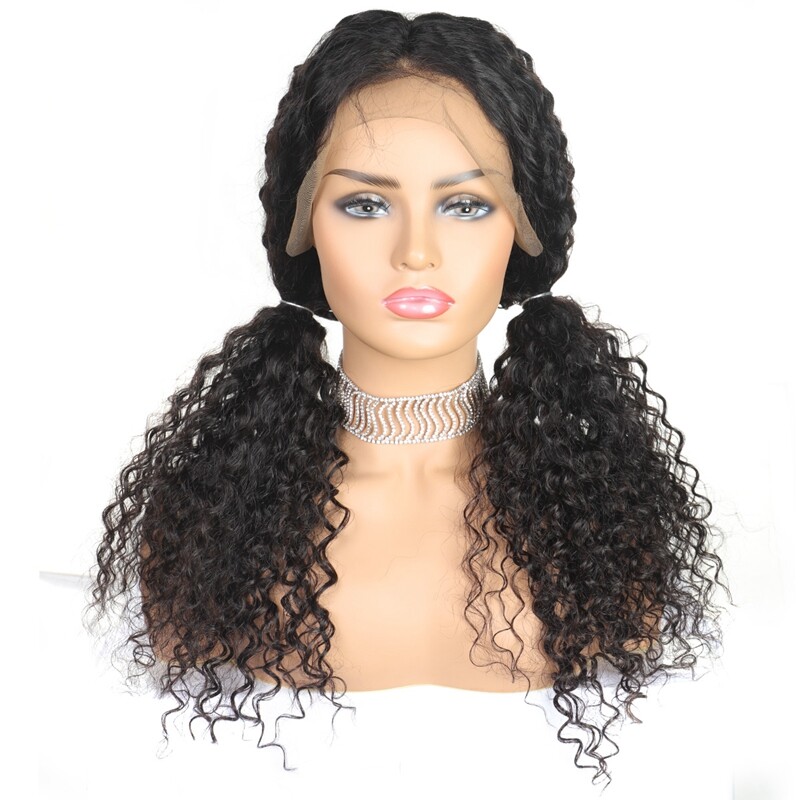 Kinky Curly Hair Wig 4×4 Lace Closure Wig Brazilian Human Hair Wigs 10-30inch