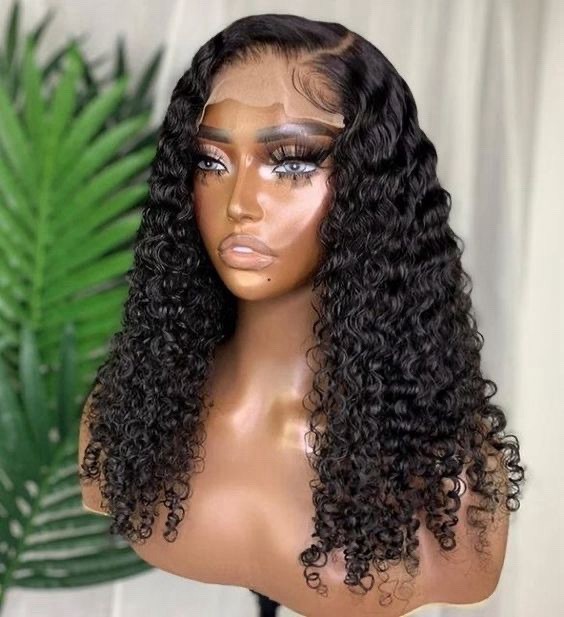 16″Deep wave Lace Front Wig for Women – Lace Front Cap Construction transparent