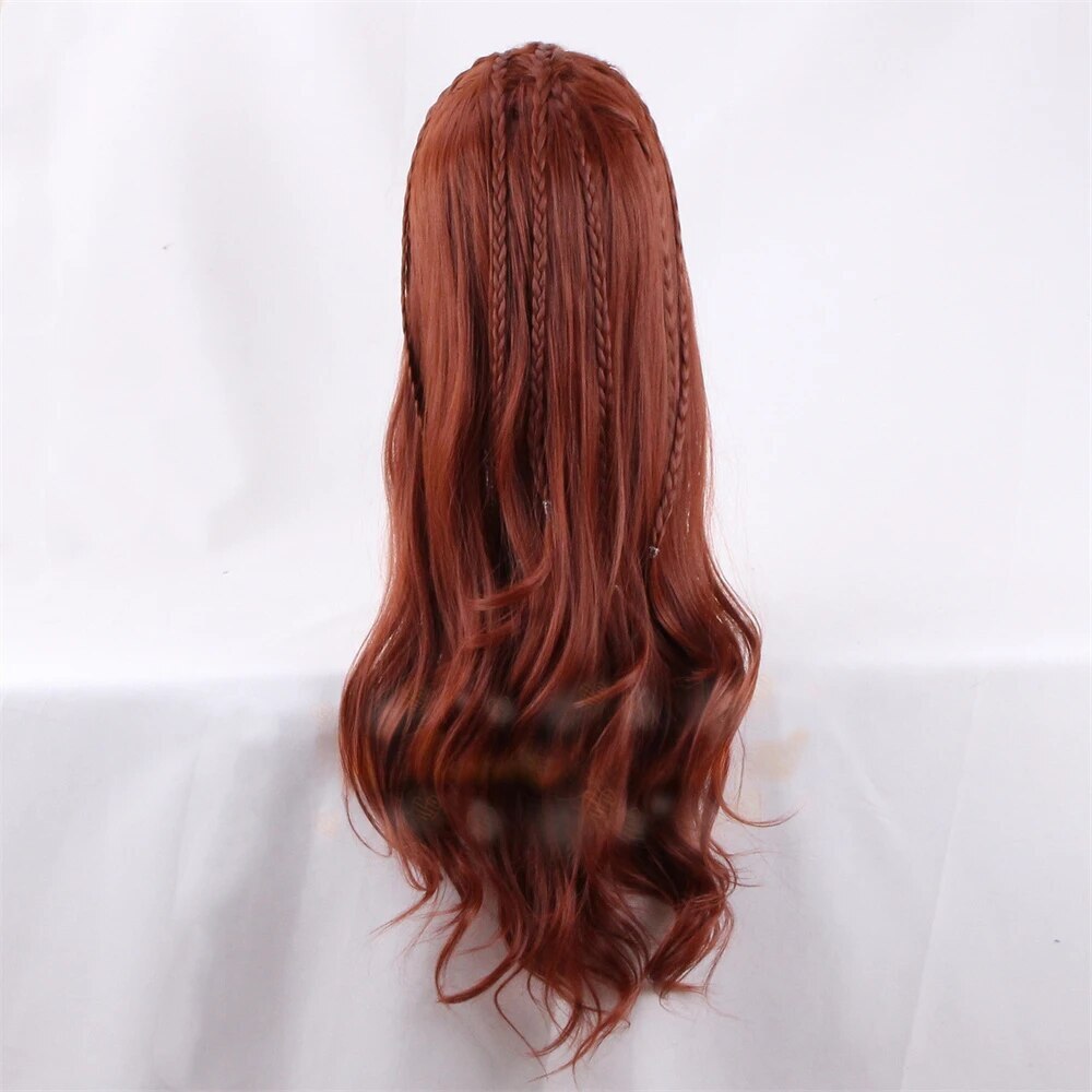 New Movie The Little Mermaid Cosplay Wig with small Braids long Wavy Hair Wigs