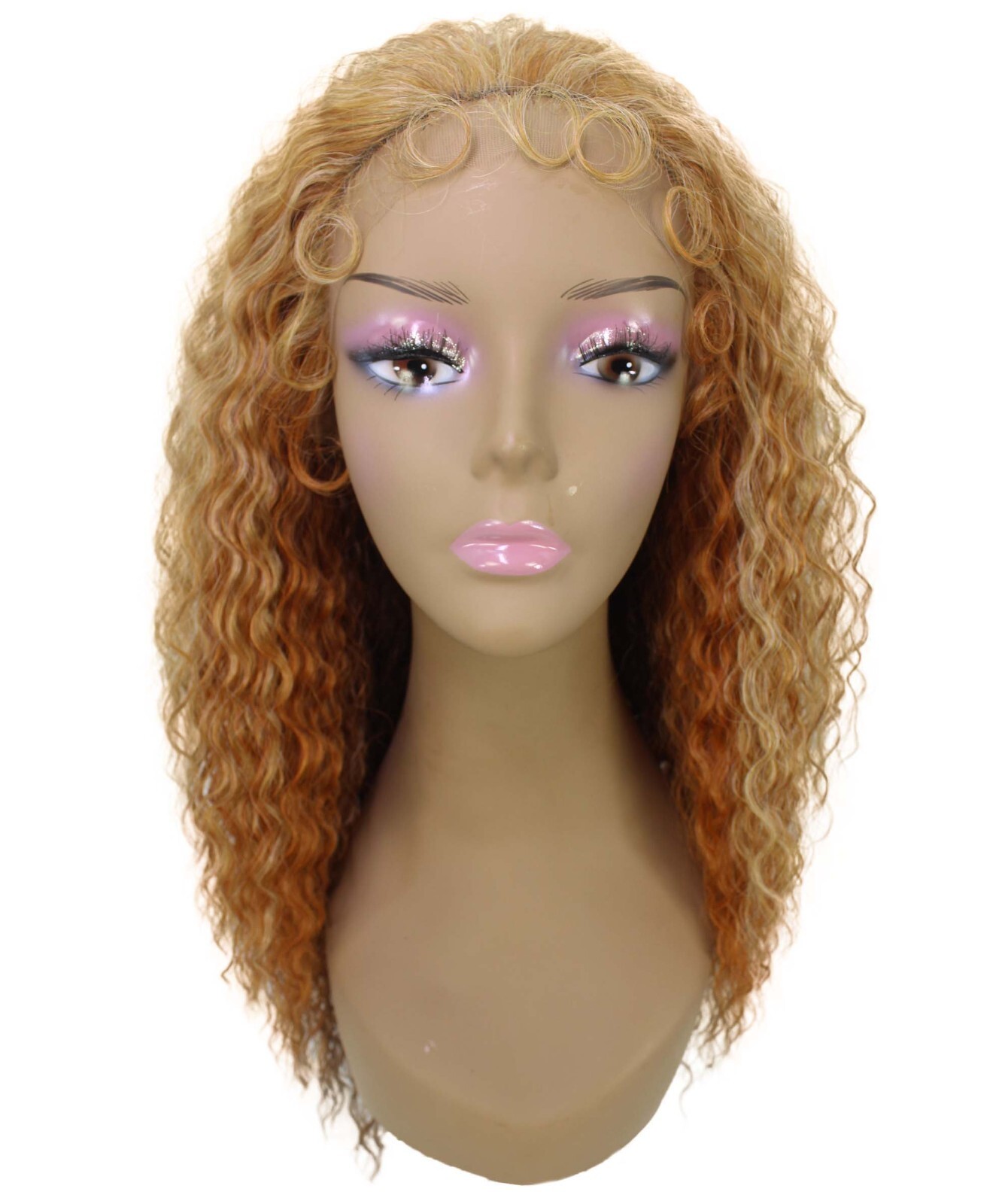 LUXLUXE Deja Curly Glamour 24 in Long 13×6 Wig, Heat Resistant Fibers, 20+ Shade