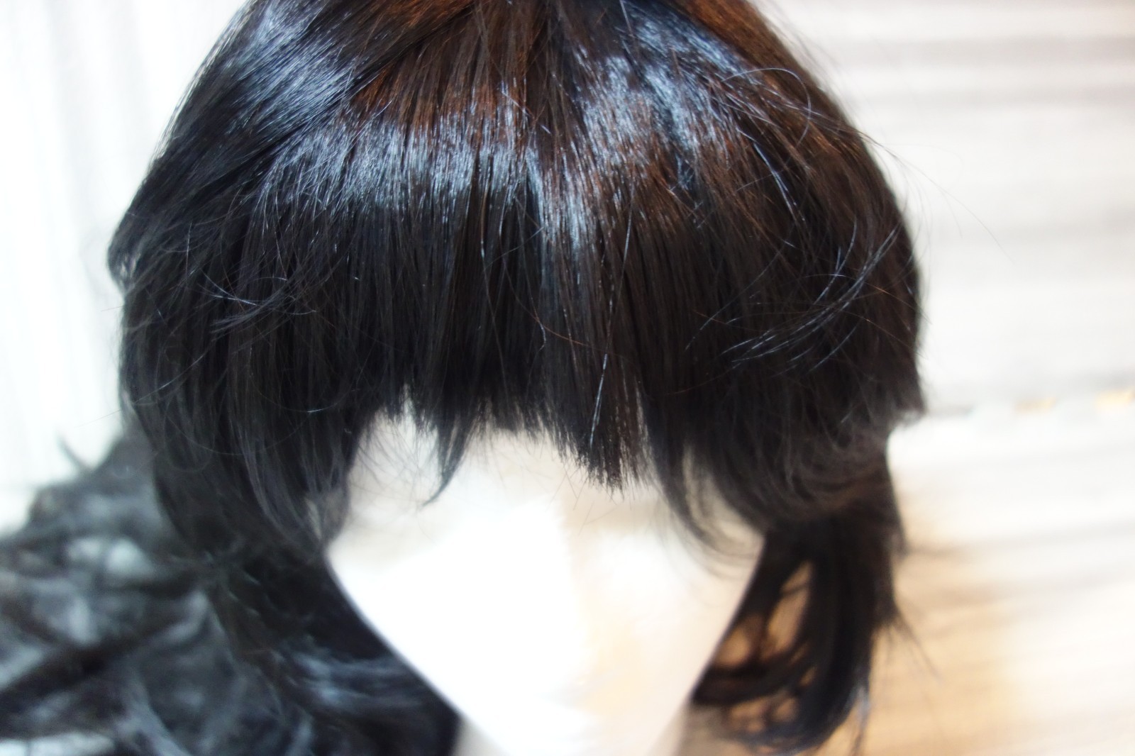 Lot of Three Wigs Various Colors Styles Lace Caps Black Blonde Purple