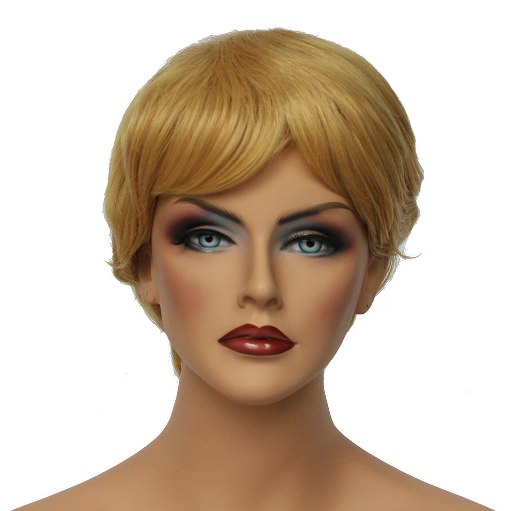Classic Cap women Synthetic straight Short Dark Blonde full wig HengFeng ZP12