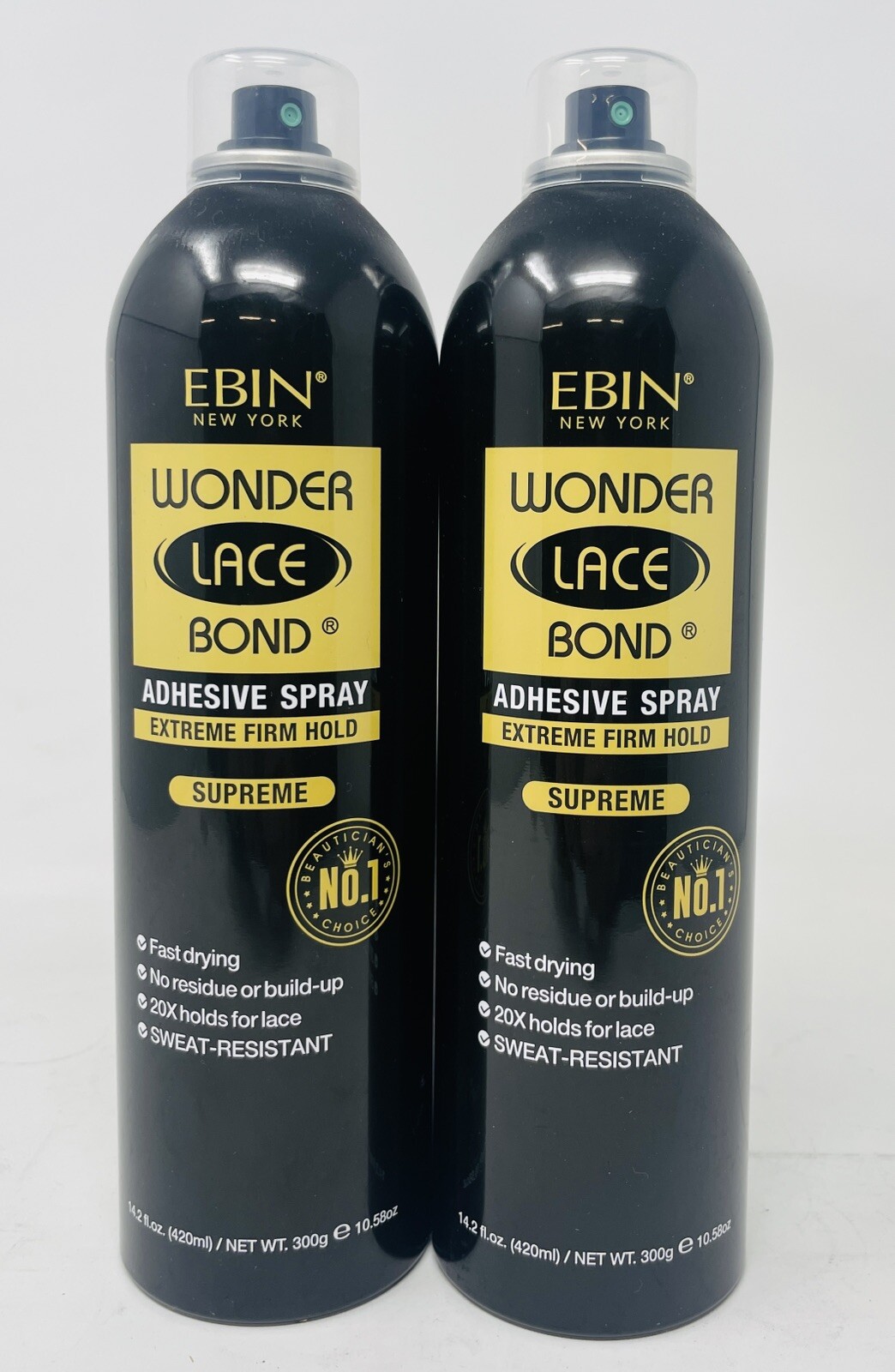 Ebin Wonder Lace Bond Wig Adhesive Spray Extreme Firm Hold { 2 Bottles} 420 Ml