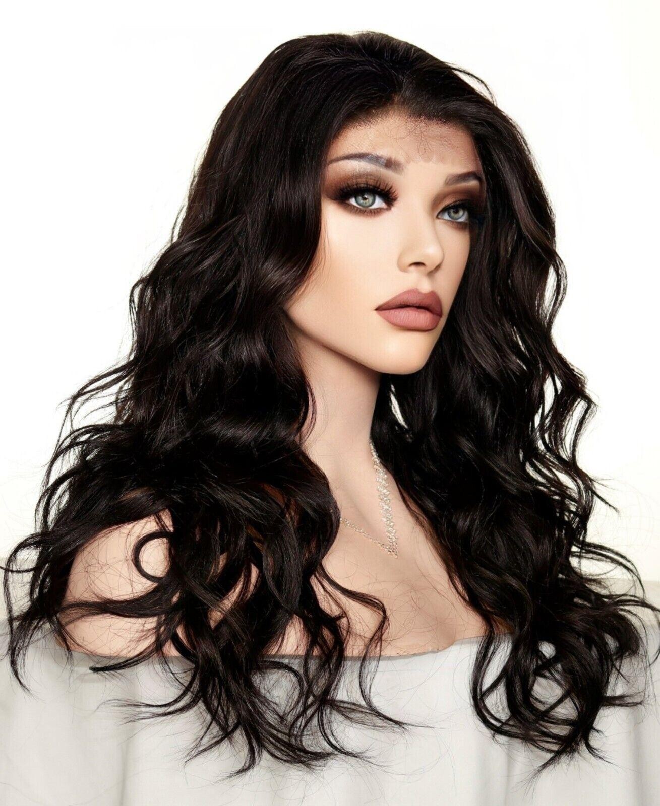 LACE FRONT HAND TIED HEAT FRIENDLY WIG EXQUISITE SENSUAL COLOR #2 #1471