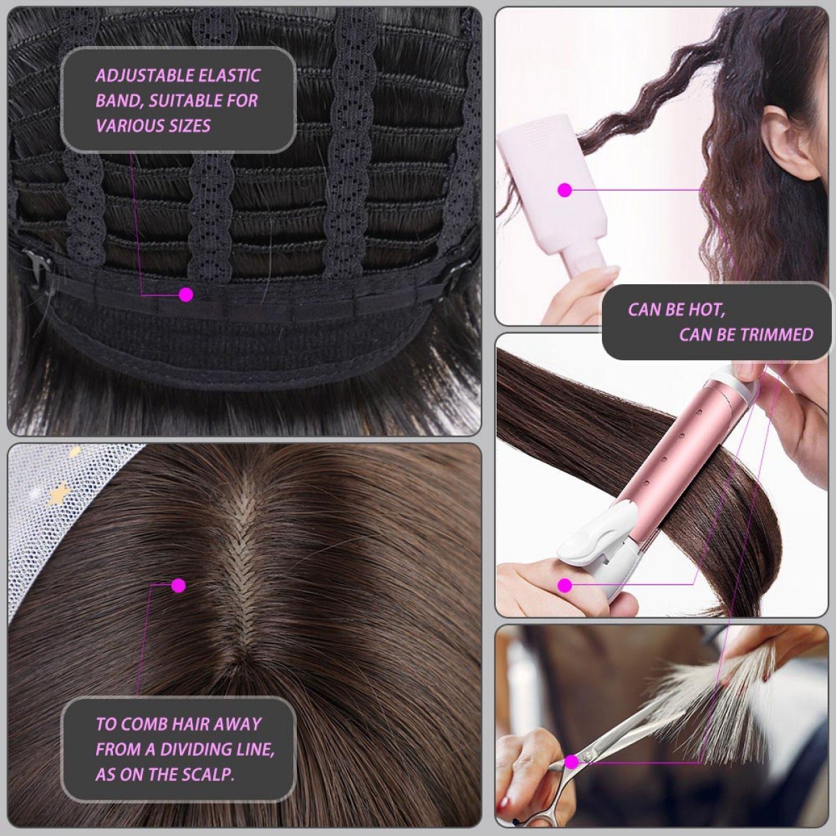 Long Wavy Mixed Brown blonde Synthetic Hair Cosplay Wig With Bangs