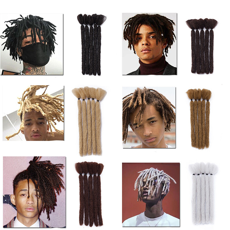 6″/12″ Dreadlocks Hippie Hair Extensions Handmade As Human Short Dreads Locs USA