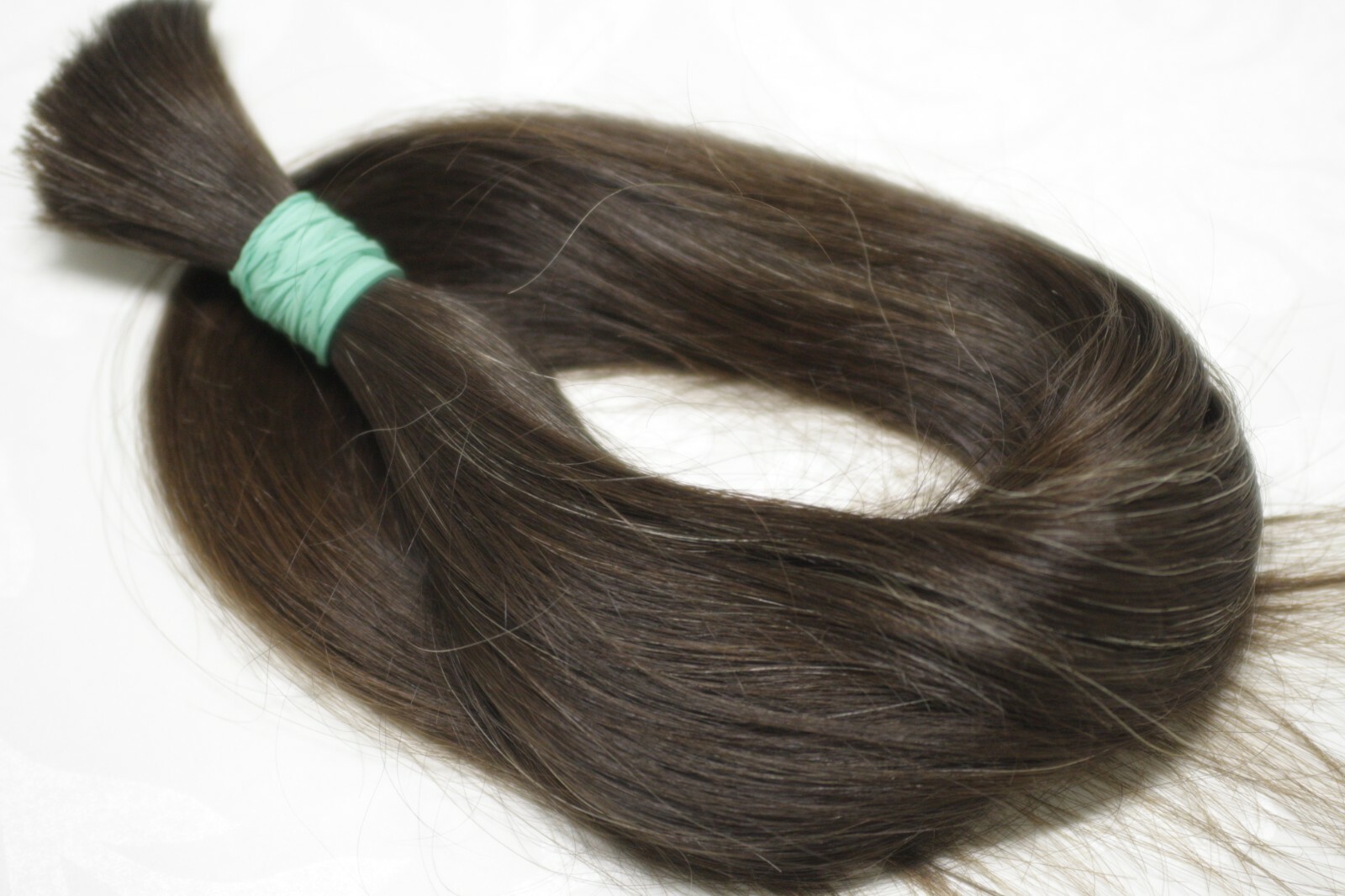 LUX with GRAY THIN Natural Ukrainian Slavic Hair Extension 55cm/21,7″ 54gr/1,9oz