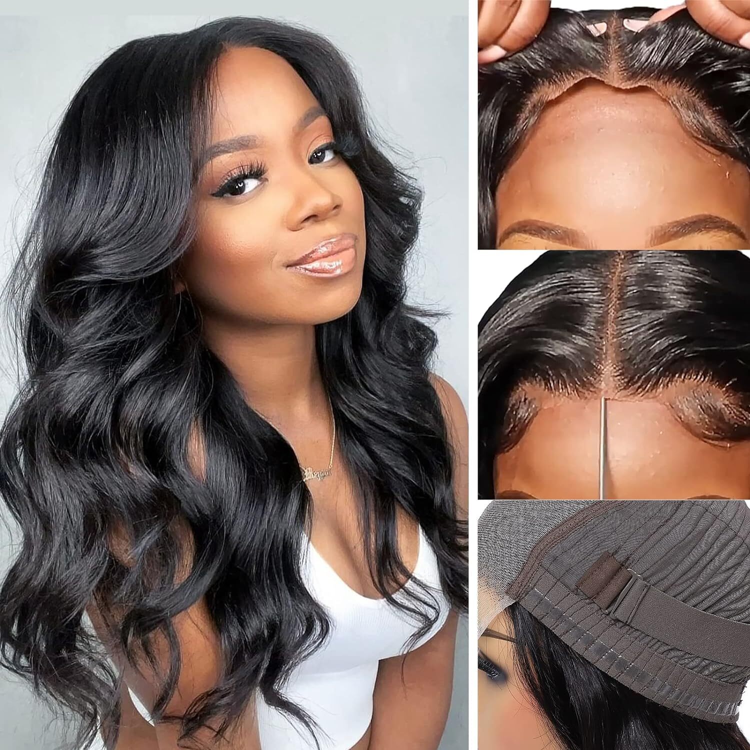 Wear Go Glueless Wig Pre-Cut 5*5 HD Lace unprocessed Human Hair Black Body Wave