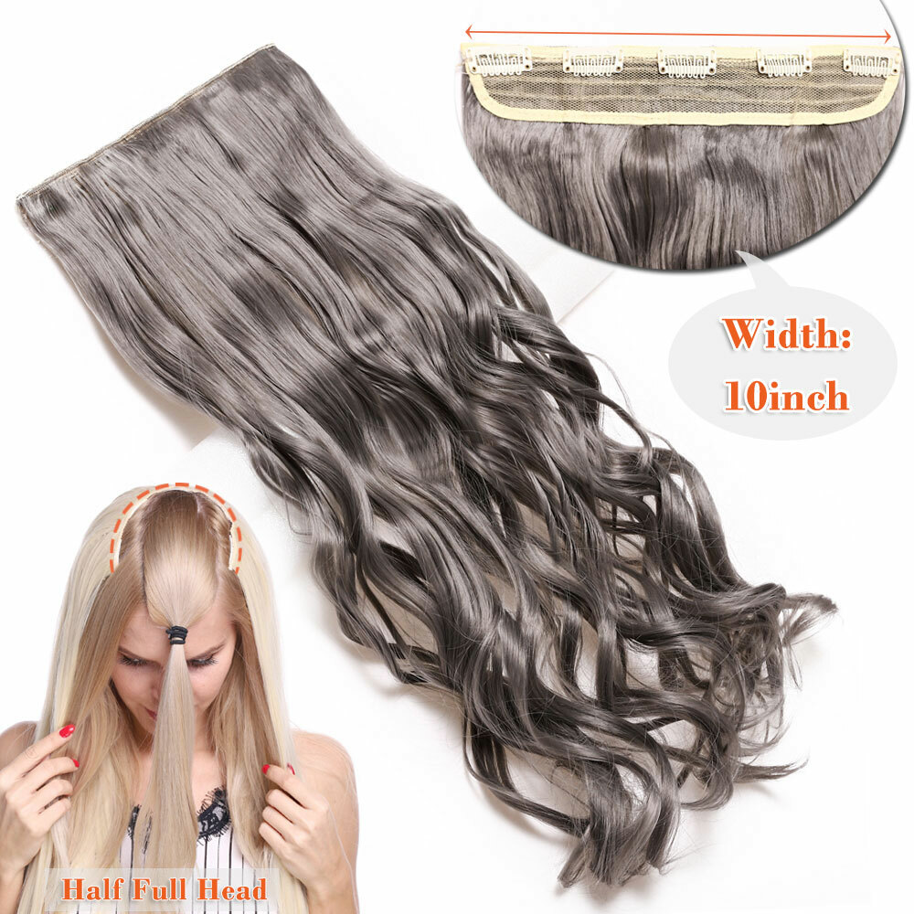 1Pcs Long Full Head Clip in 100% Natural Hair Extensions as Human Real Thick HYT