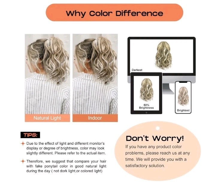 SEIKEA Cheerleader Hairpiece Extension Ponytail for Competition 10″ Dk Blond