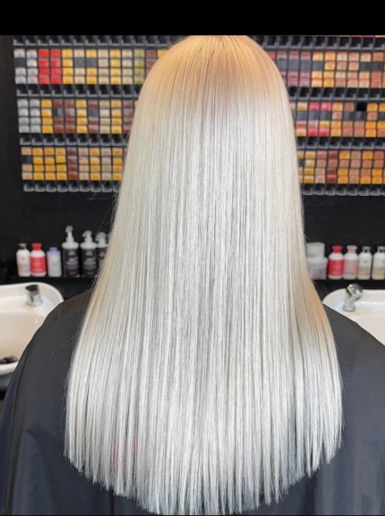 Platinum Blonde Straight Wig 100% Human Hair Wigs Lace Front Wigs 13×4