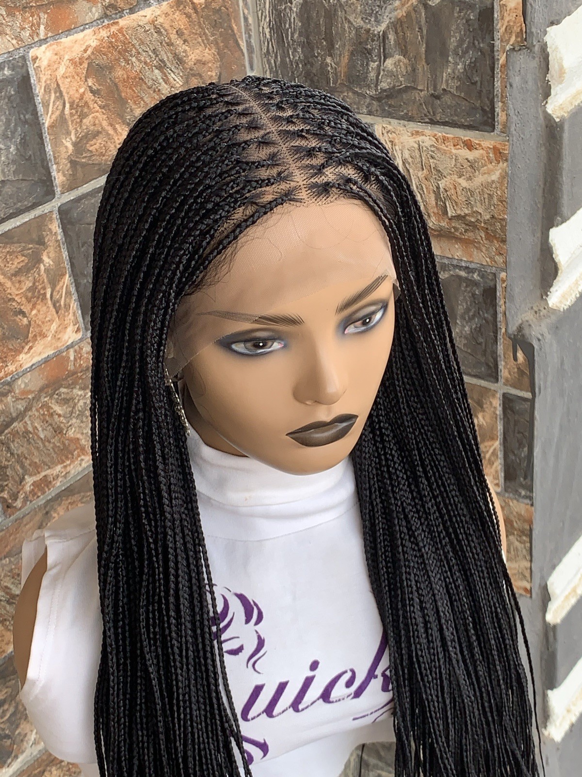 Small Knotless Braided Wig Box braids Full lace braids wig Senegalese