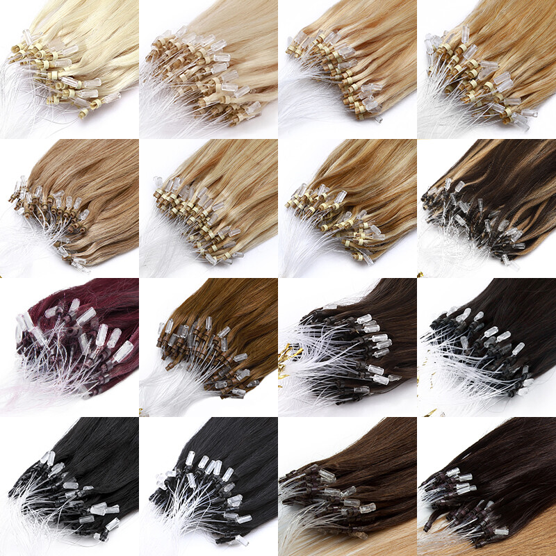 CLEARANCE Micro Beads Ring Loop Human Hair Extensions Real Remy Hair Highlight