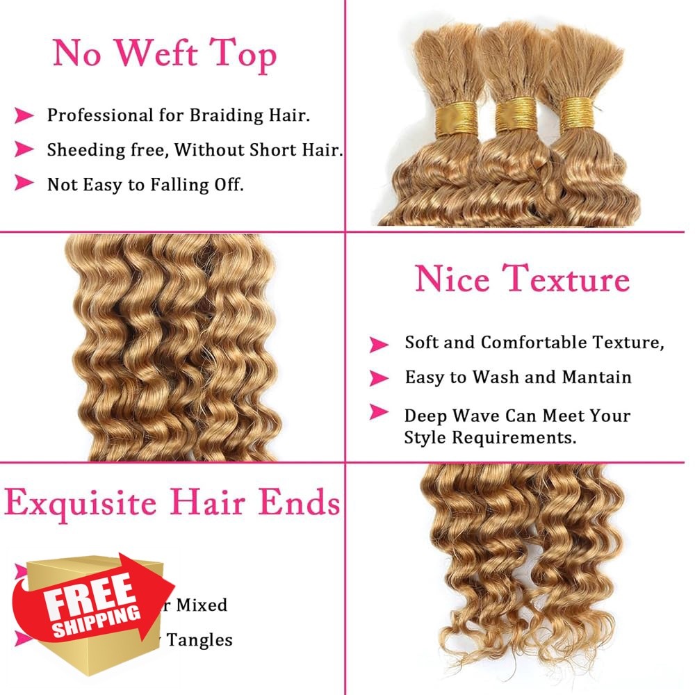 SeeGovie Braiding Hair 28 28 28 Inch Honey Blonde BD