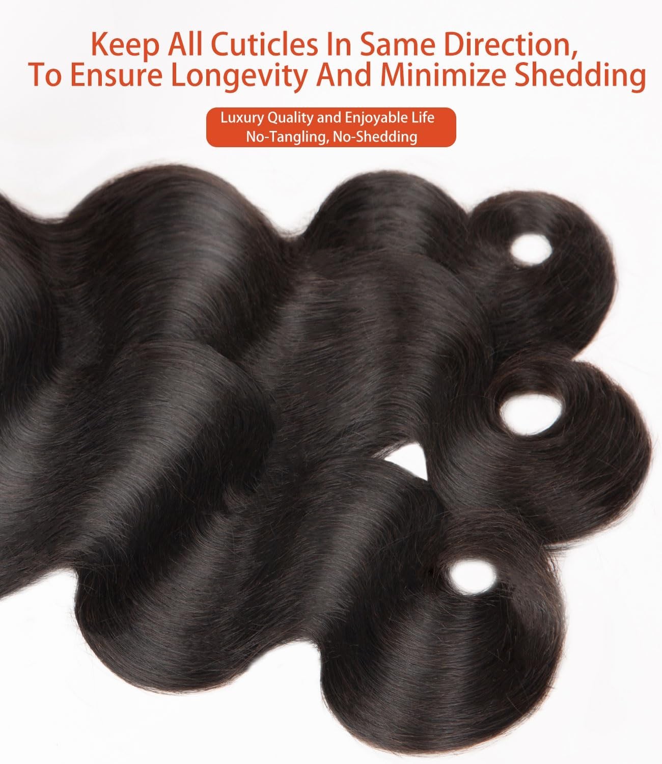 100% Raw Indian Body Wave Hair Bundles – Full, Thick, No Tangle, Silky Soft, 3 P