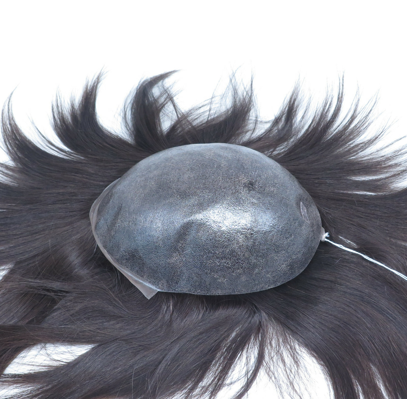 Deluxe Toupee Hair Replacement System 100% Real European Hair Mens Wig Hairpiece