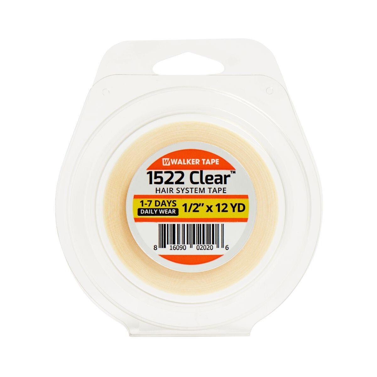 1522 Clear Adhesive Tape for hair systems wigs 1/2″ wide x 12 yard roll