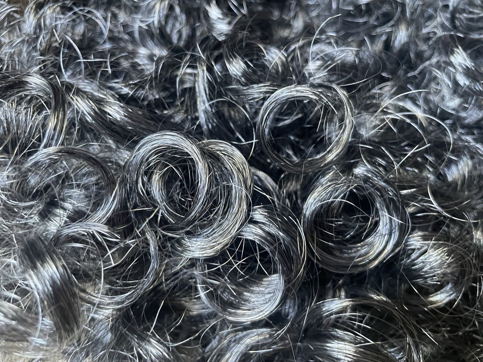 Curly Gray & Black Wig, Unisex Adult Hairpiece Curly Texture