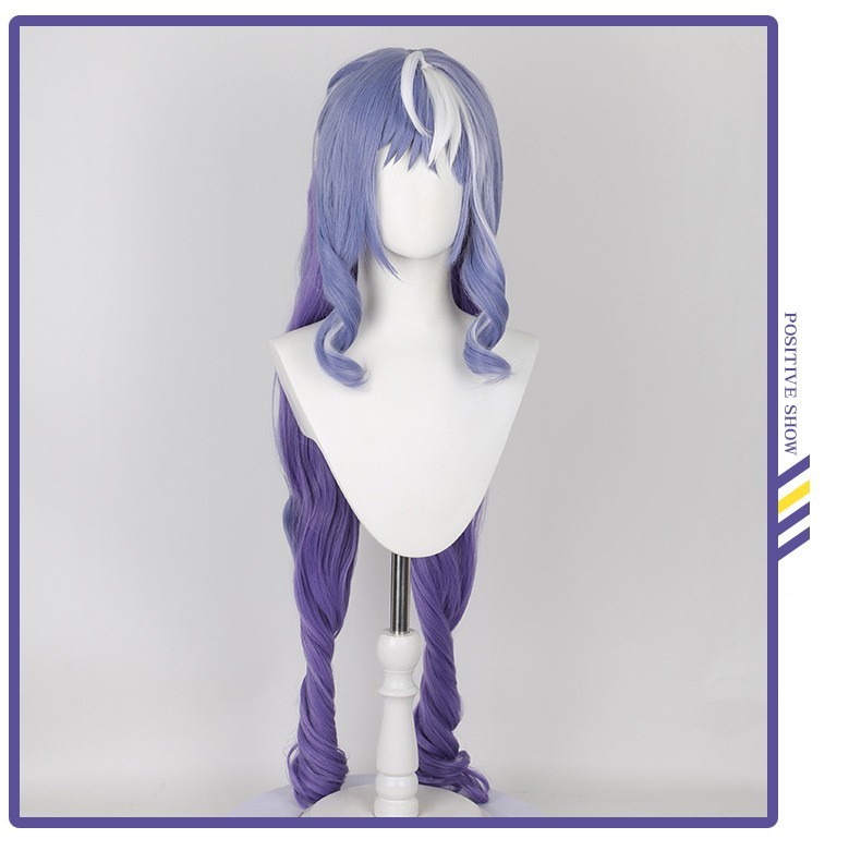 Zenless Zone Zero Vivian Cosplay Wig 100cm Ice Blue Ultra High Density ZZZ