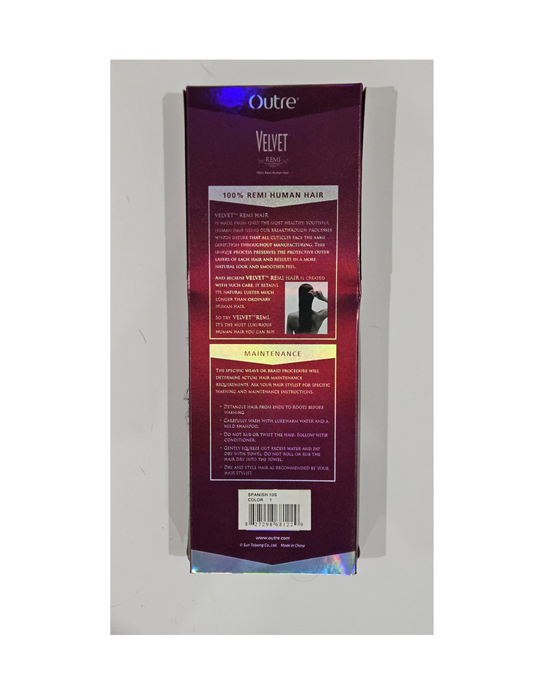 Outre Velvet Remi 10″ 100% Human Hair Spanish 10S 1