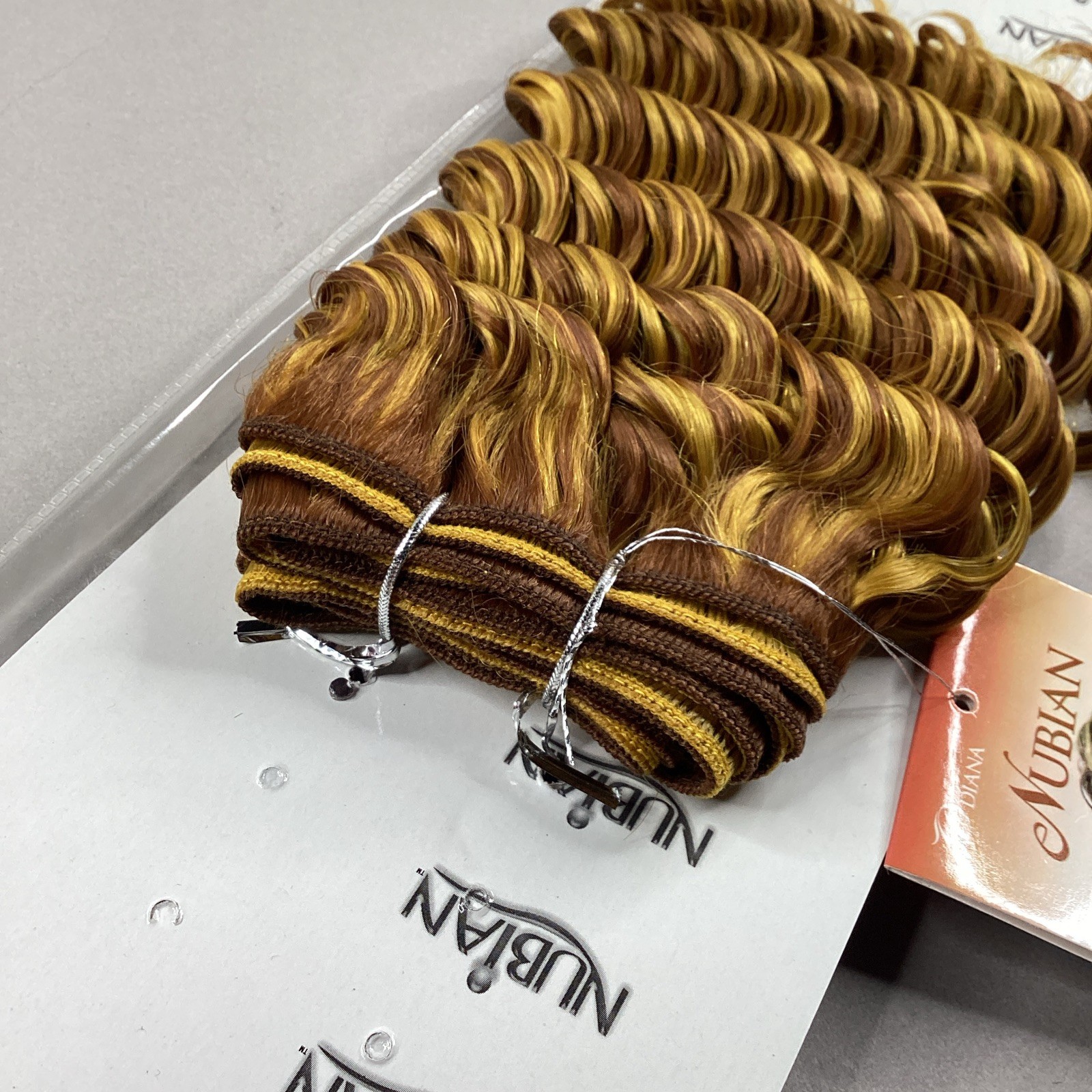 10” Deep Weave #F30/144 Brown Nubian Synthetic Blend Mixed Hair Extensions