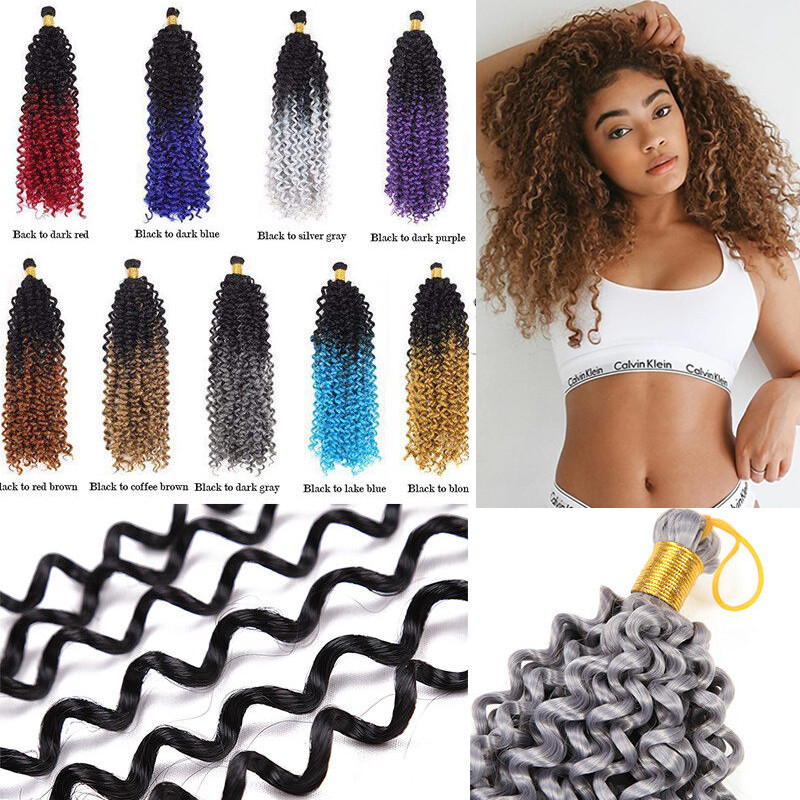 Marley Bob Wavy Jumbo Braiding Briads Hair Extensions Bobble Water Wave Crochet