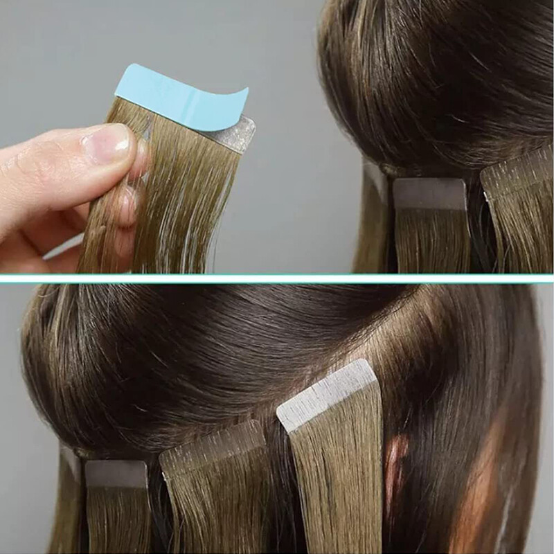 200Pieces Hair Extension Tape Glue Stick Tabs Double Sided Tapes for Replacement