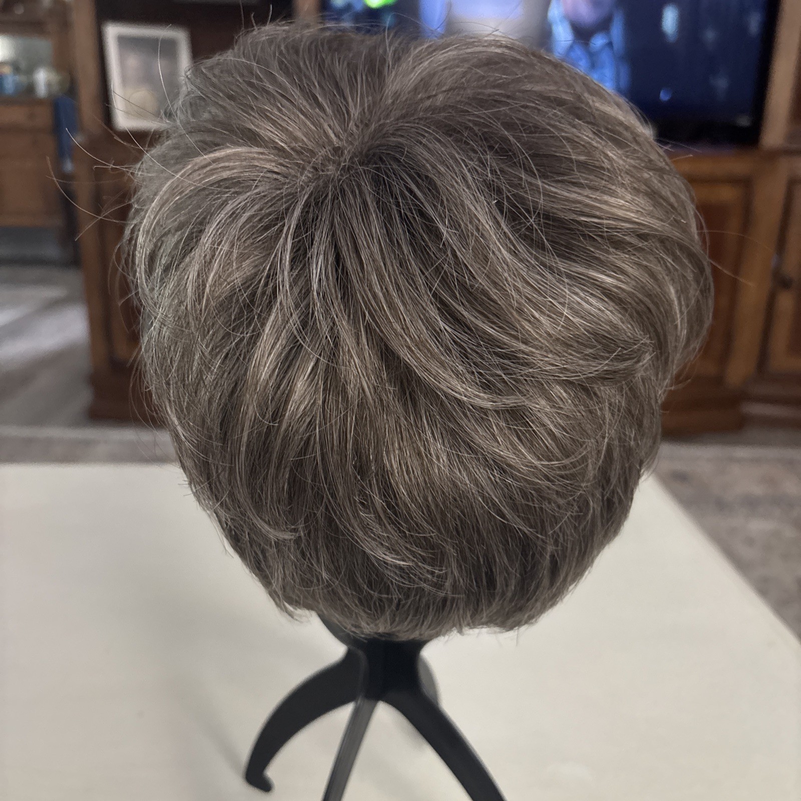 Raquel Welch Petite Cap Size Tapered Pixie Style Wig Brownish Gray