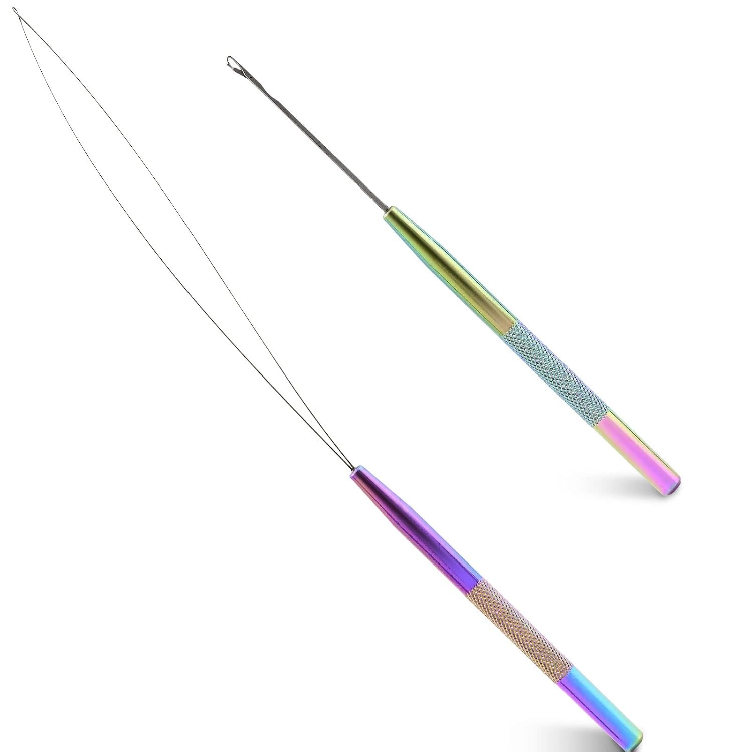 Stainless Steel Hair Extension Tool Kit, Loop Needle Pulling Hook and Threader