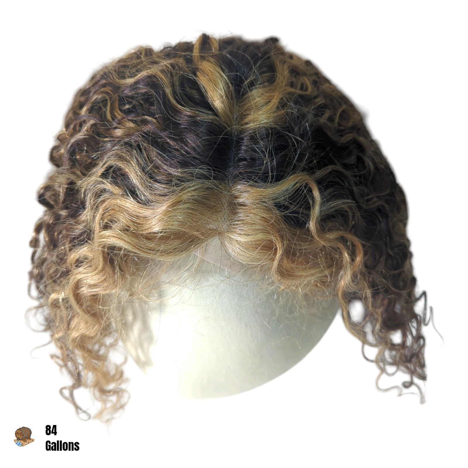 STYLE ICON Pl4/27 12 inch Human Hair Wig Short Curly Deep Wave with T-Part