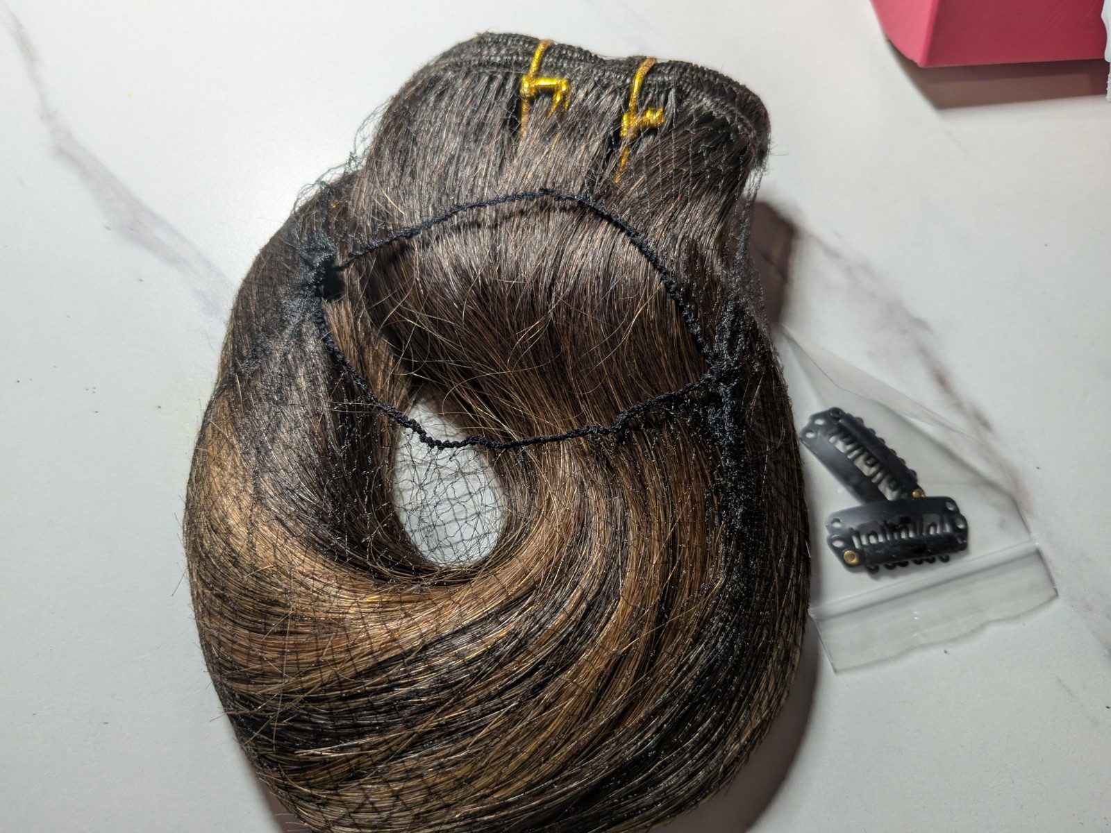 Wennalife Clip in Human Hair Extensions 120g 16in 7pcs Black/Brown