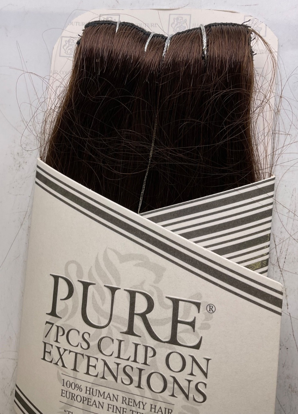 Hair Couture Pure Clip On Extensions 100% European Remy Hair 7pcs 20″ Color: 2