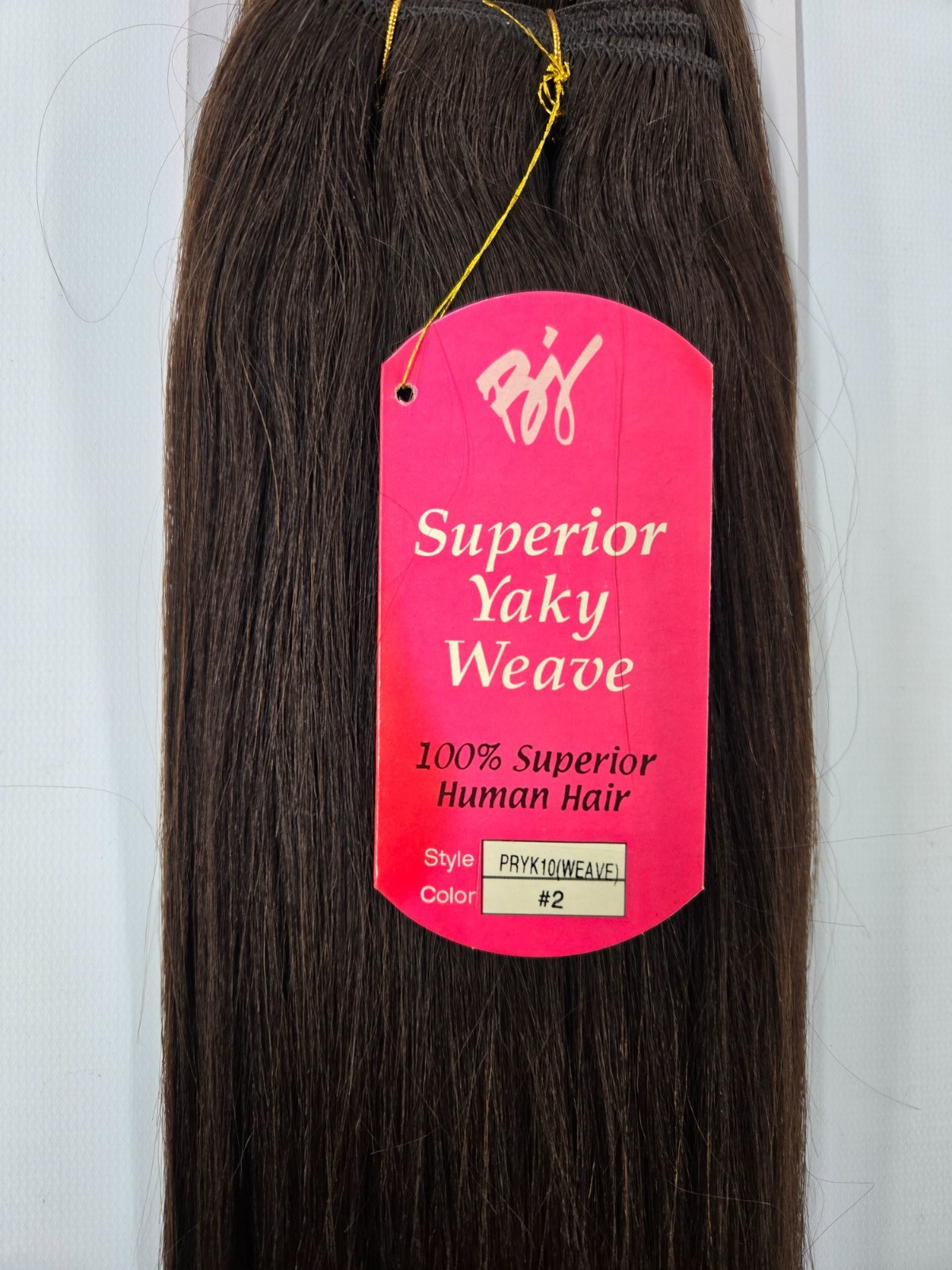 Beverly Johnson Premier Yaky Weave 100% Human Hair Extension 10″ Dark Brown