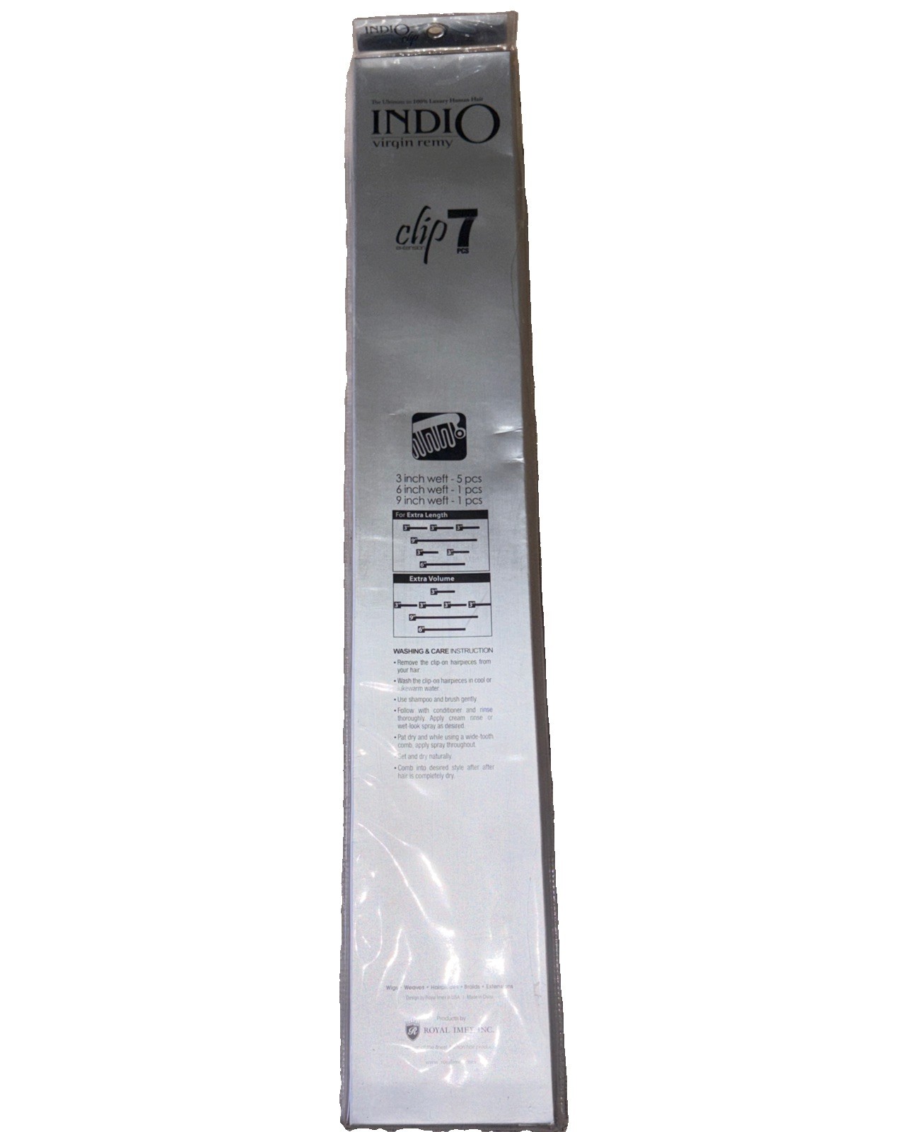 Hollywood Indio Virgin Remy Clip Hair Extension 18” Color F4/6/27