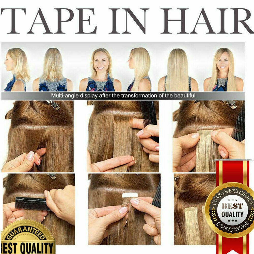 Tape in Remy Human Hair Extensions Seamless Skin Wefts Remy Thick Fashion Hair