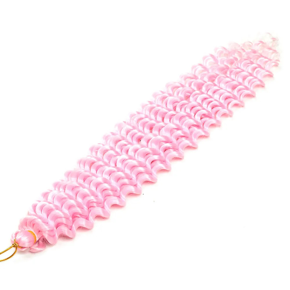 Women’s 22 Inch Soft Ombre Deep Twist Synthetic Crochet Braiding Hair Extensions