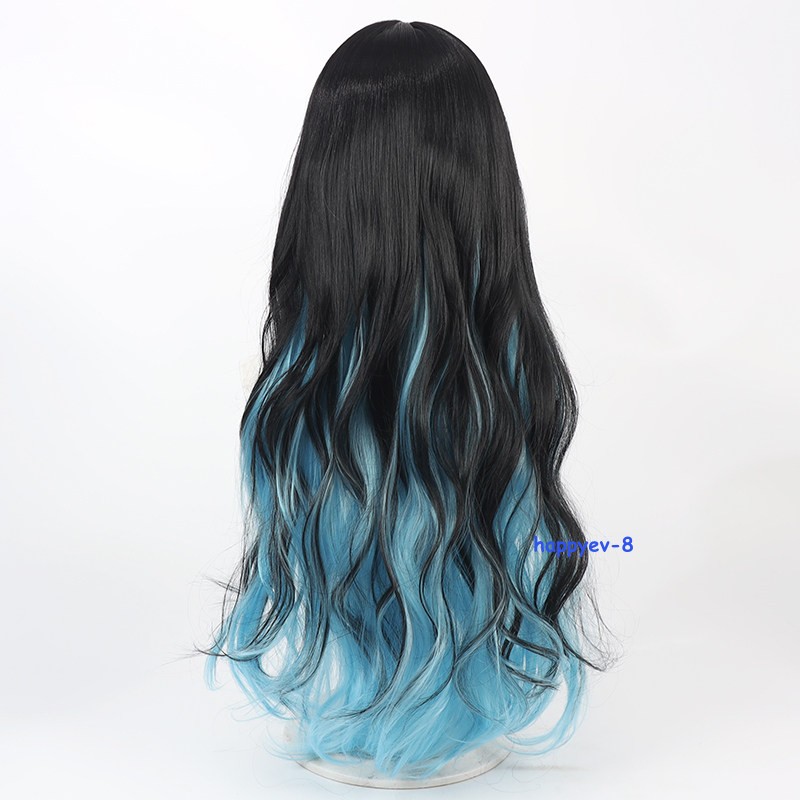 Tlaloc Cosplay Wig FGO Fate Grand Order God of Rain Black Blue Two Tone Hot Wig