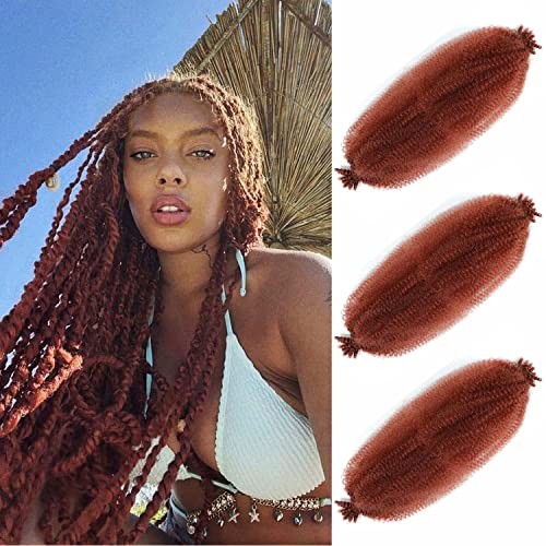 Ginger Afro Twist Hair 16 Inch 3 Packs Springy Afro 16 Inch (Pack of 3) 350#