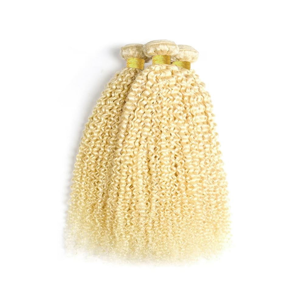 Nuailisex Blonde Bundles Human Hair 613 Kinky Curly Bundles 14 16 18 Inch