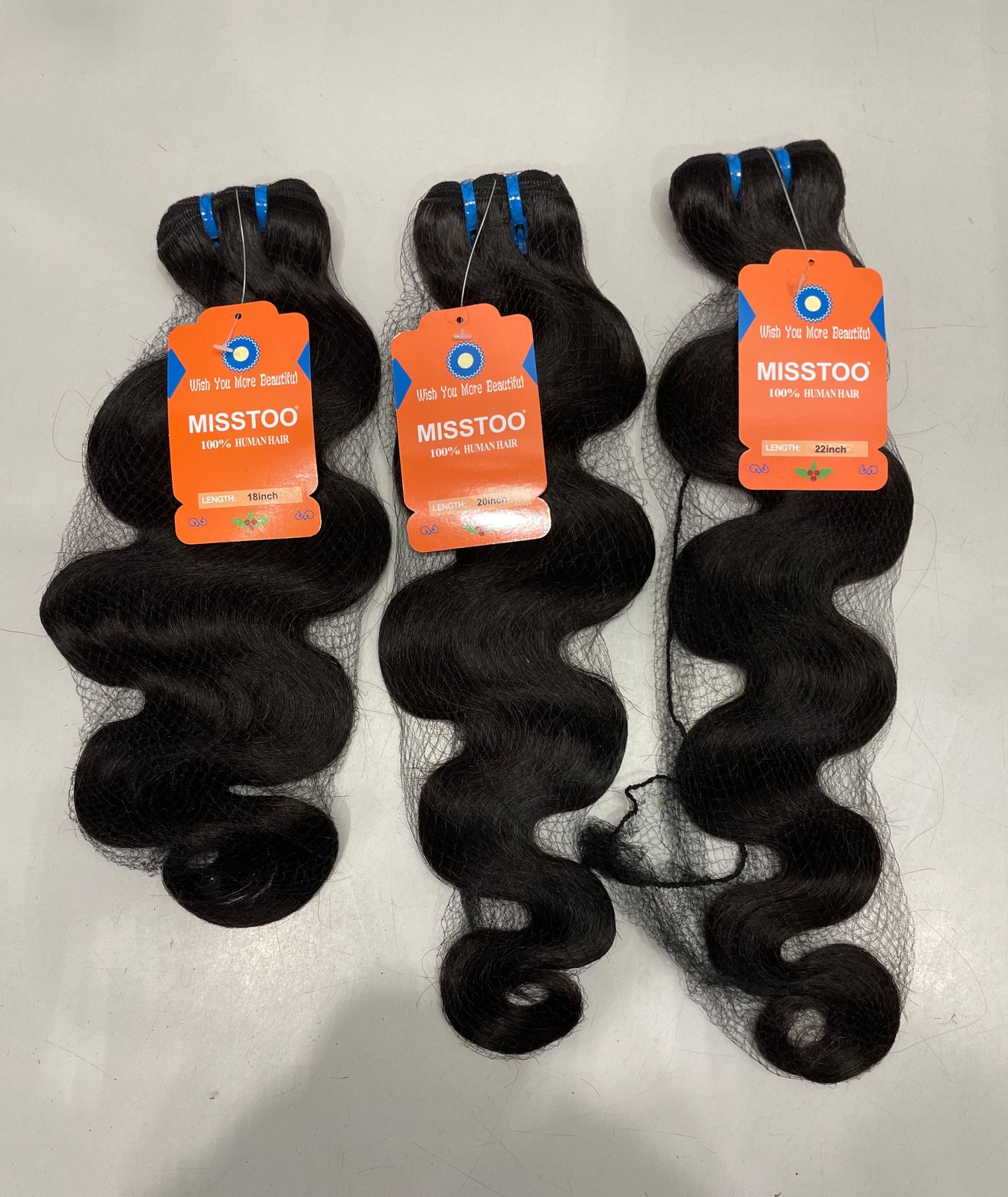 MissToo Piano Highlight Body Wave Human Hair Extensions 3 Bundles 18″, 20″, 22″