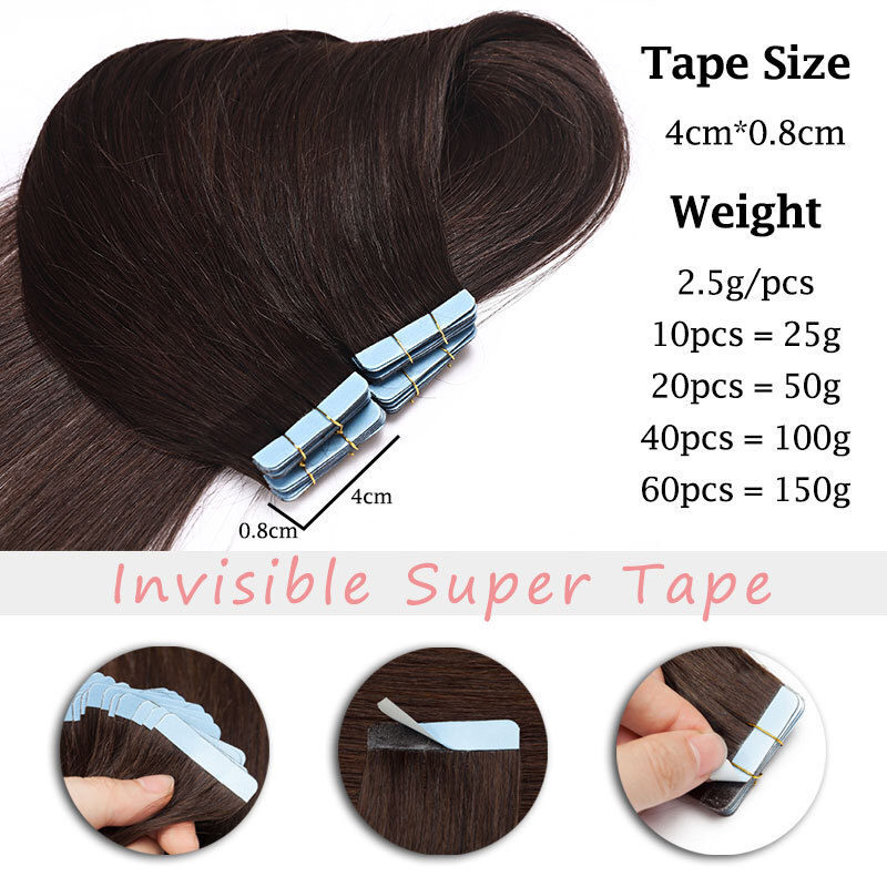 CLEARANCE Tape In 100% Real Remy Human Hair Extensions Skin Weft 10/20PCS Blonde