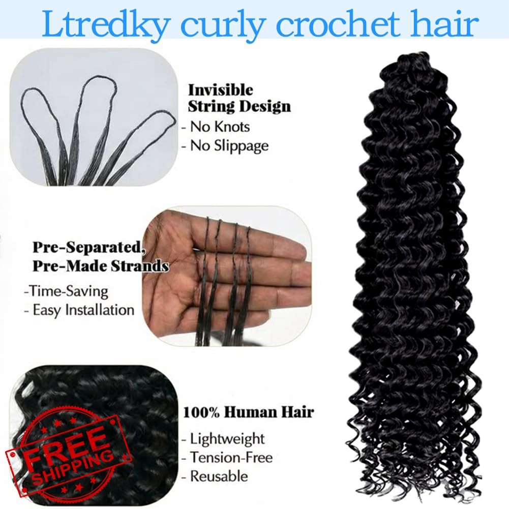 Ltredky crochet hair Natural Black 180g 12 inch
