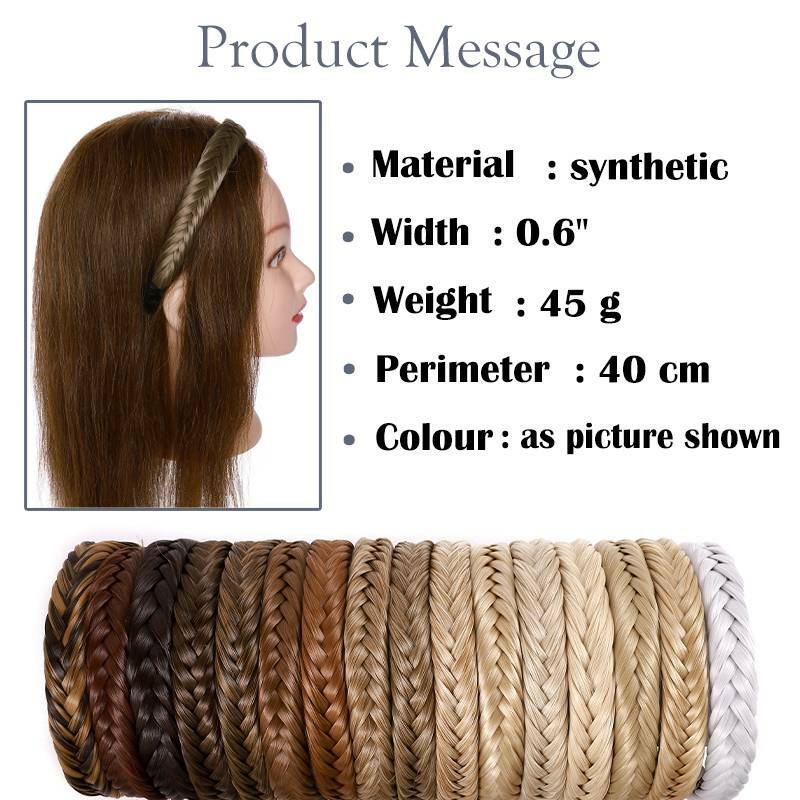 Lady Girls Braided Braiding Hair Bands Hairband Headbands for Women As Human US