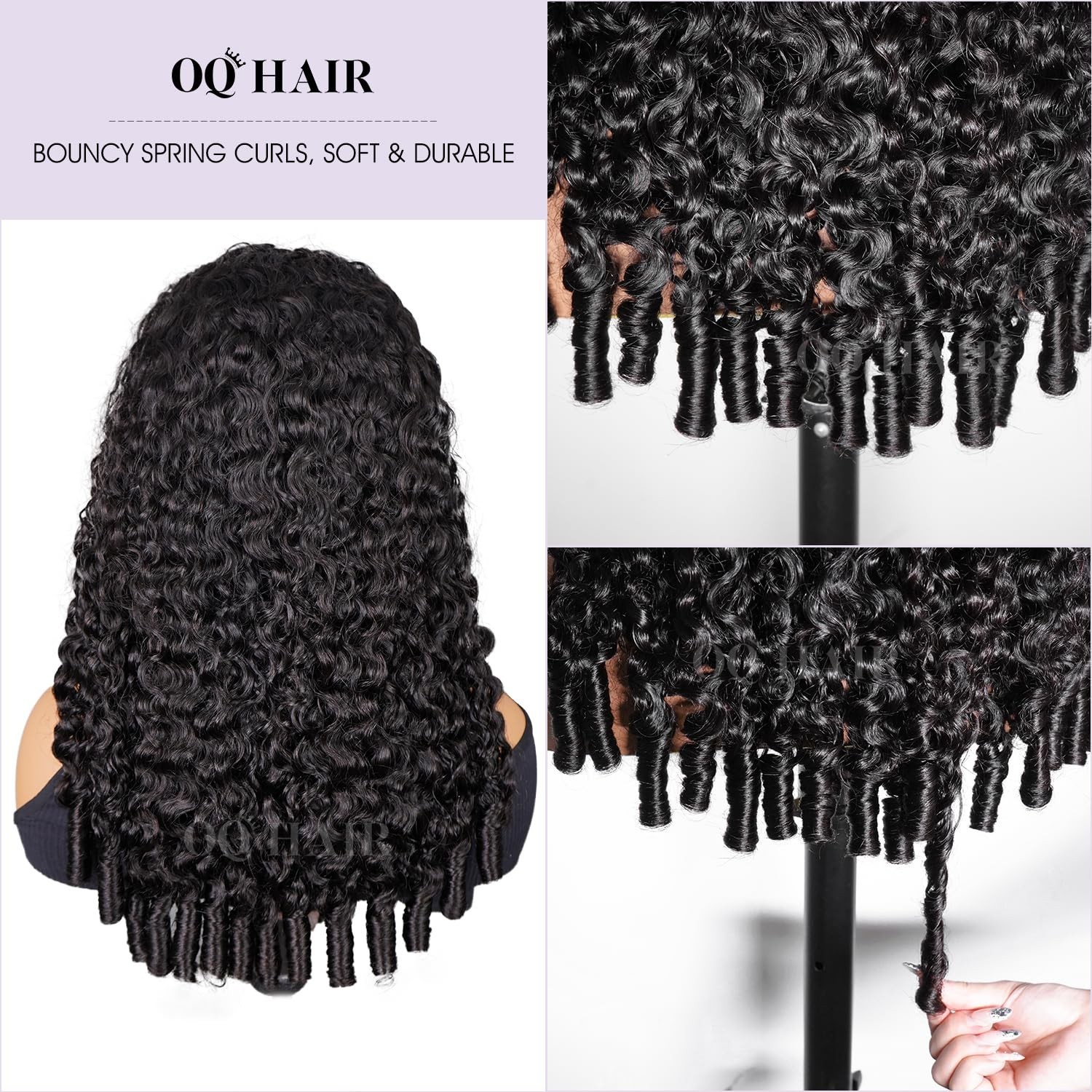 Burmese Curly Half Wig – 20″ Human Hair, 180% Density, Glueless, Easy Wear, Flip
