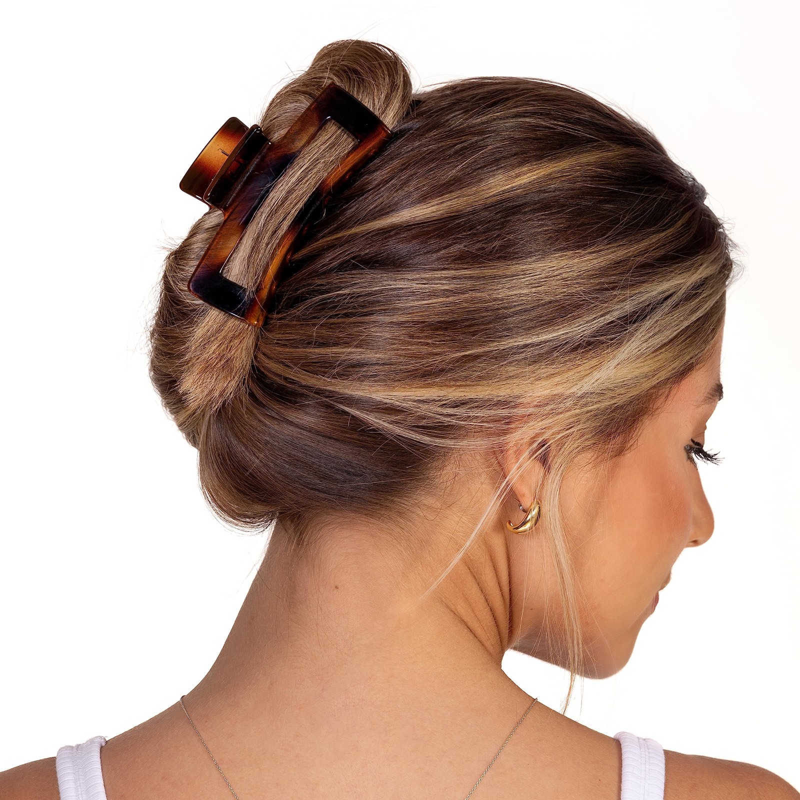 BELLEFIXE Large Tortoise Shell Premium Large, Tan Black Brown