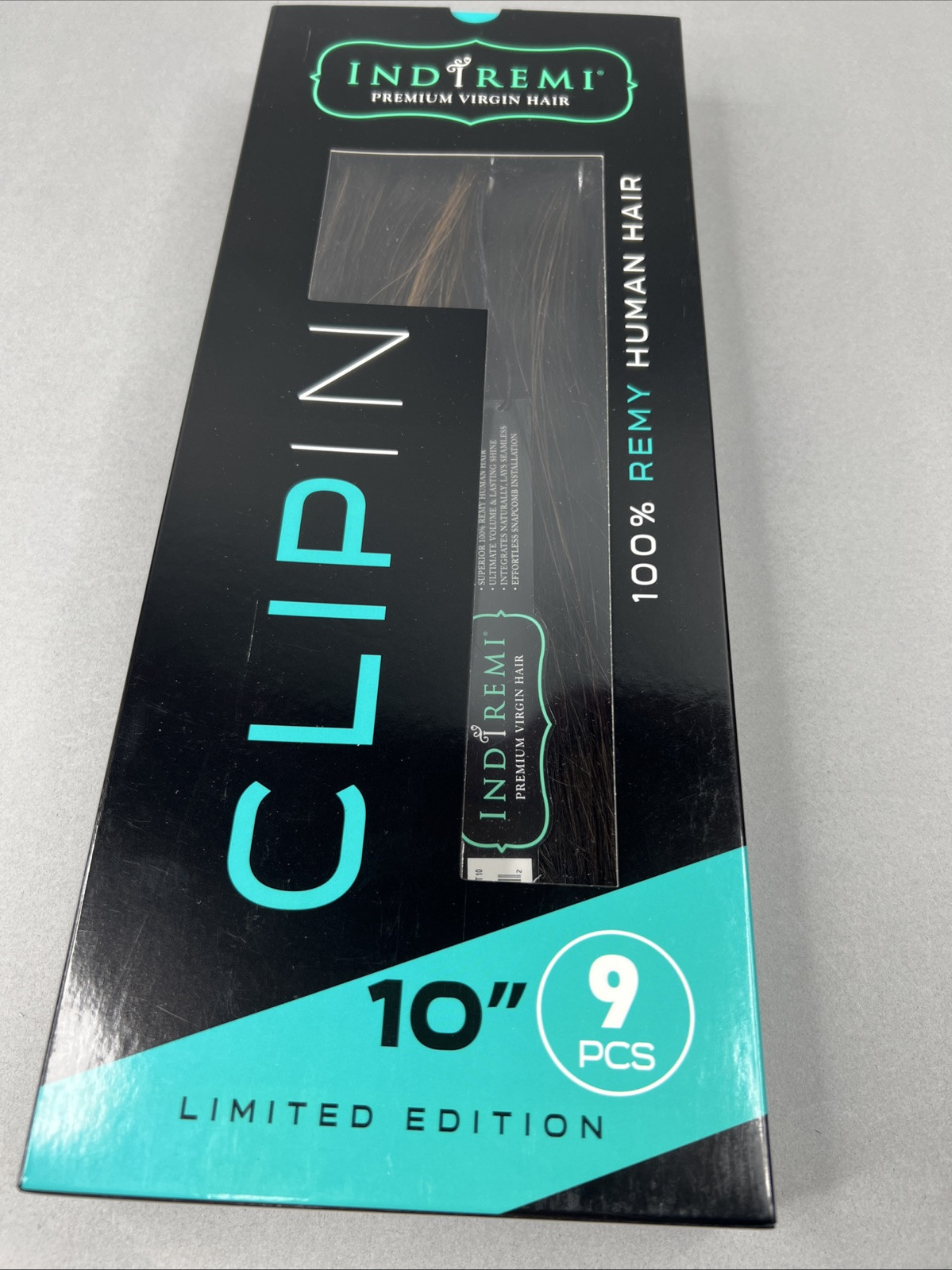 Indi Remi 9 Pc 10” Clip-in #P1B/30 Black & Honey Straight Human Virgin Hair
