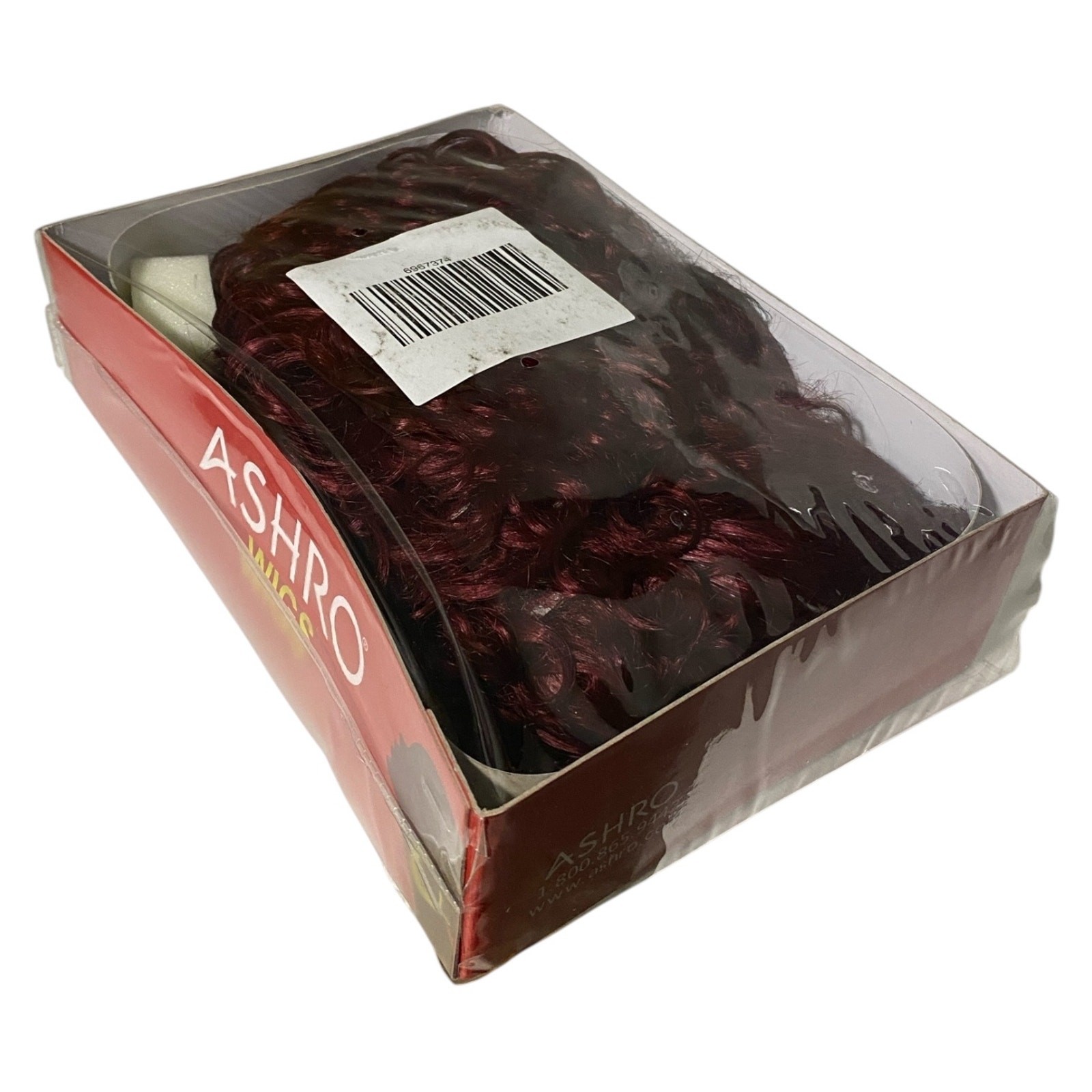 ASHRO Wig Curly Pixie Dk Burgundy Red Synthetic Hair for Women NWT A966W