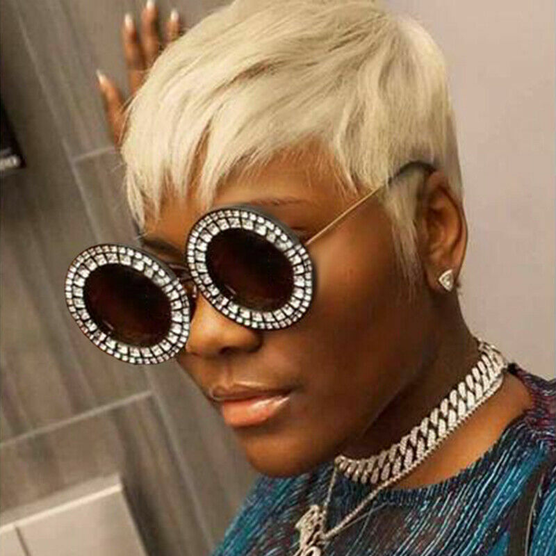 Short Pixie Haircut 100% Human Hair Short Blonde Wigs for Black Women None Lace