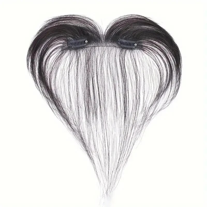 100% Real Human Hair Straight Hair Full Hand Crochet Bangs Wig Universal